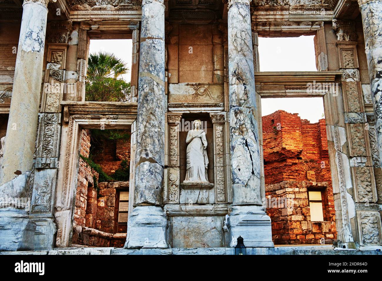 Die Bibliothek von Celsus, Ephesus, Türkei, Europa Stockfoto