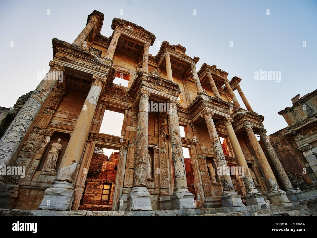 Die Bibliothek von Celsus, Ephesus, Türkei, Europa Stockfoto
