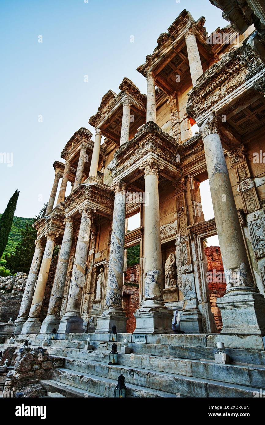 Die Bibliothek von Celsus, Ephesus, Türkei, Europa Stockfoto