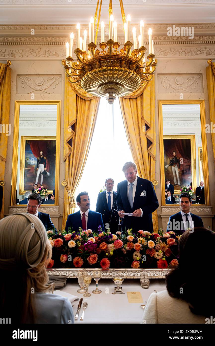 DEN HAAG 24.06.2024, der Emir des Staates Katar Scheich Tamim bin