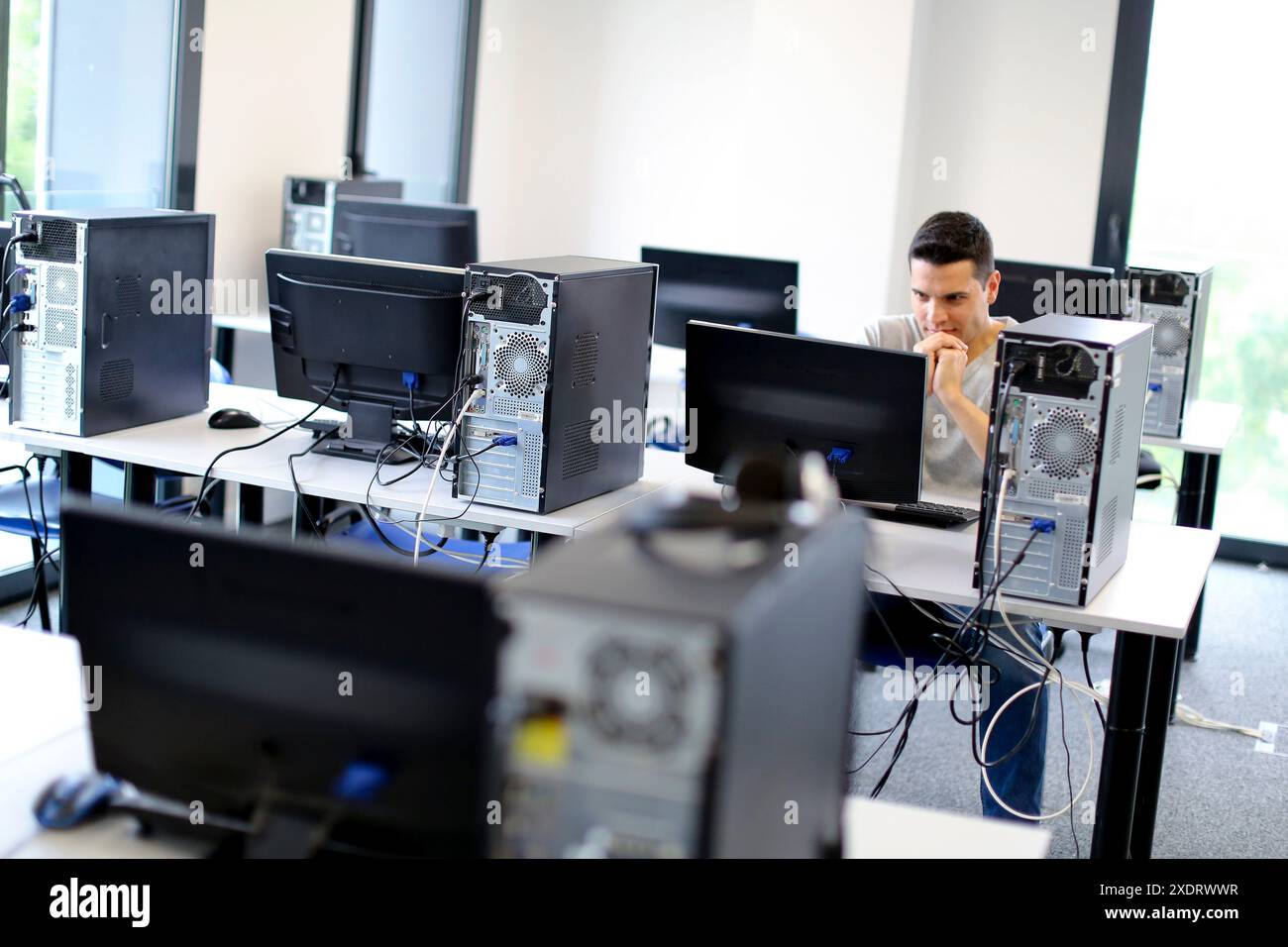 Exekutive. Computer-Akademie. Stockfoto