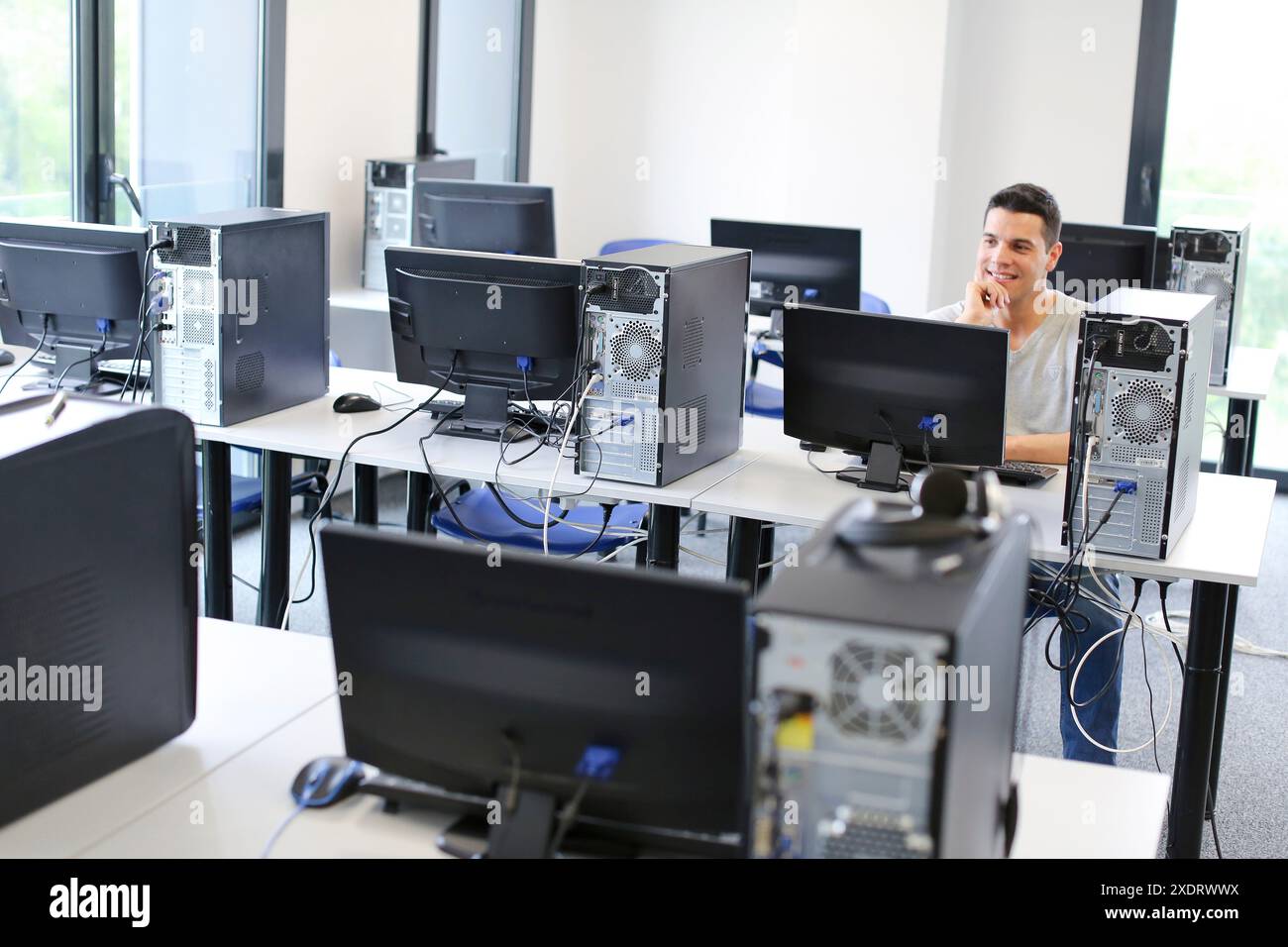Exekutive. Computer-Akademie. Stockfoto