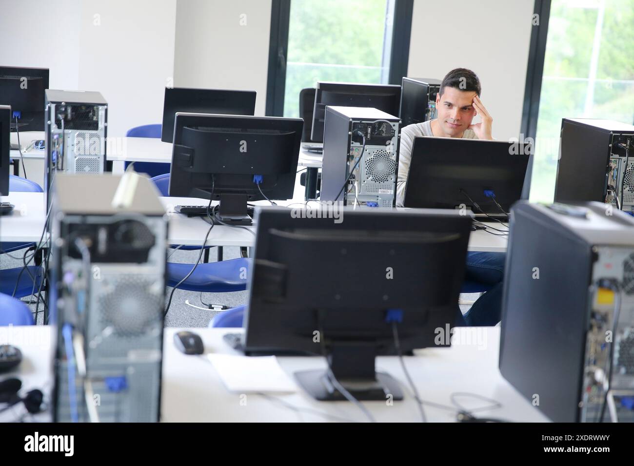 Exekutive. Computer-Akademie. Stockfoto