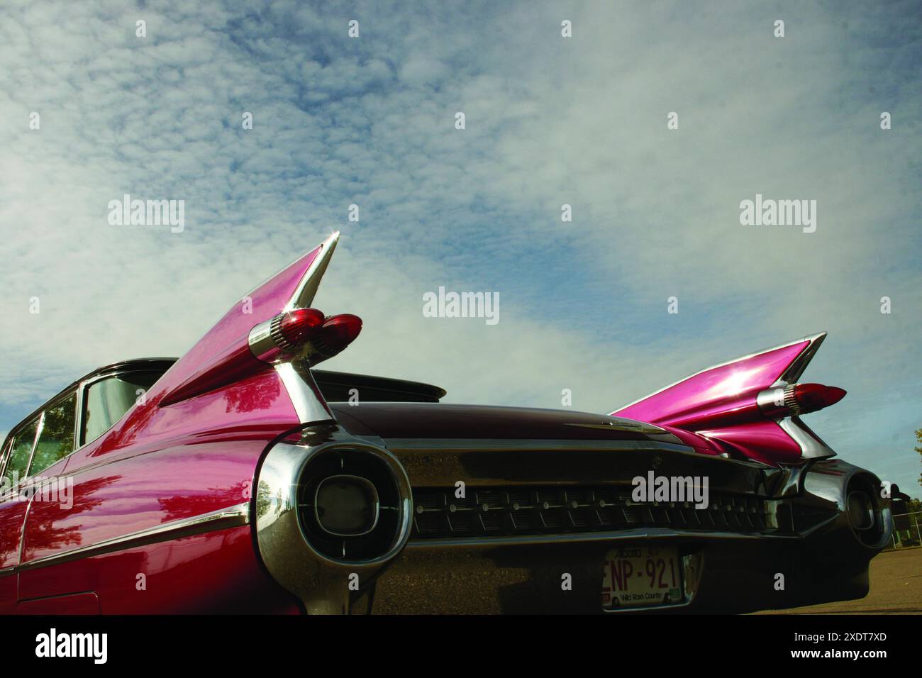 Pink Cadillac Classic Car Beauty Stockfoto