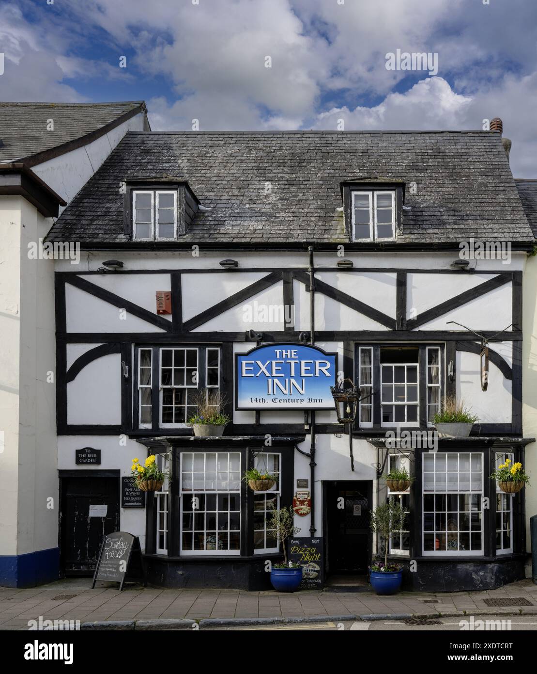 The Exeter Inn - Public House - Church Street, Modbury, Devon, England, Großbritannien Stockfoto