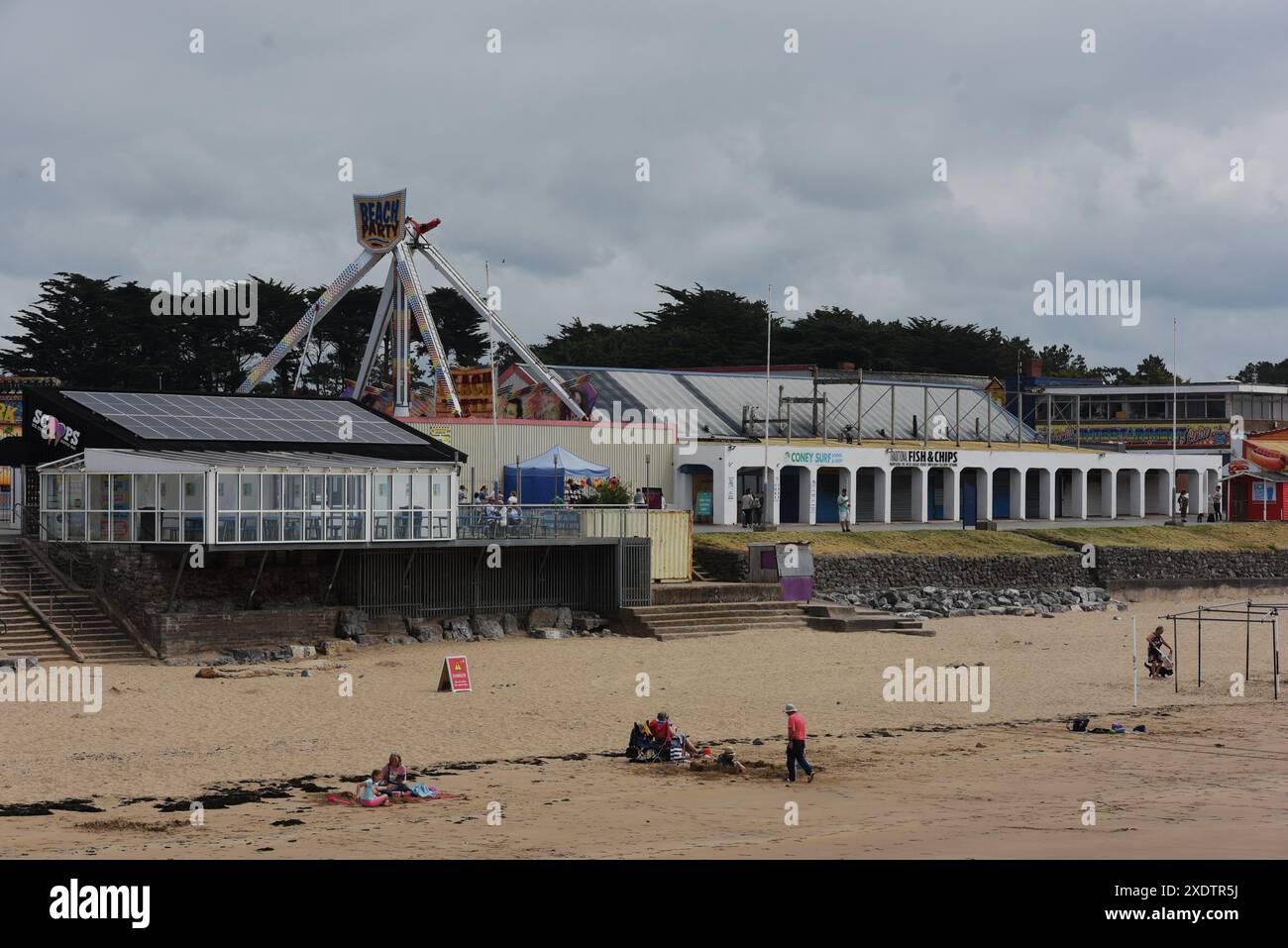 Die Bilder zeigen Coney Beach Pleasure Park, Porthcawl, Bridgend, South Wales, vor der Schließung in etwa drei Jahren. Noch offen für Unternehmen. Stockfoto