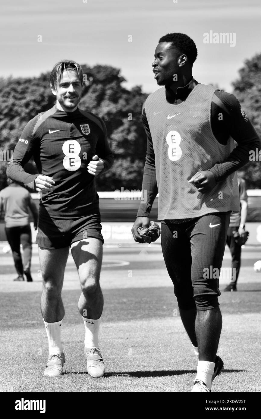 Darlington, Großbritannien. Juni 2024. Verteidiger Marc Guehi, der Gareth Southgate in England vor der UEFA Euro 2024 trainiert. Quelle: James Hind/Alamy. Stockfoto