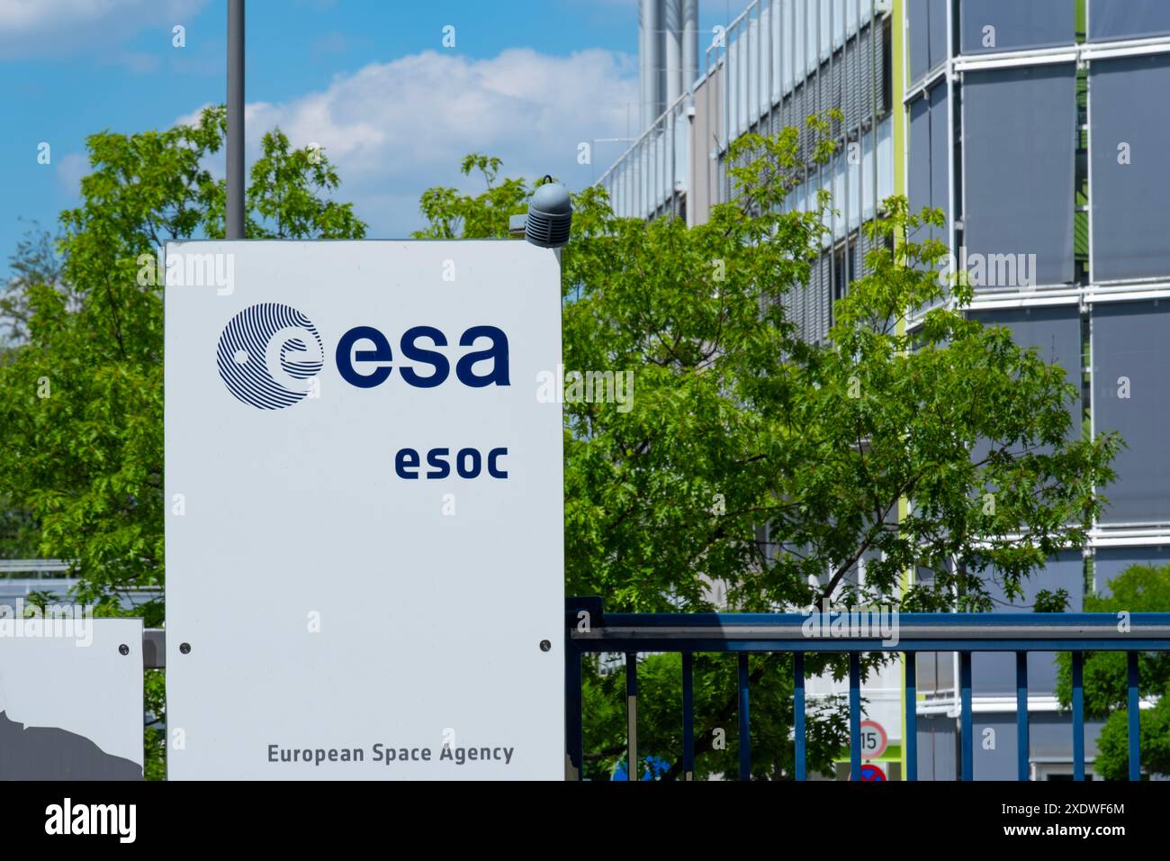 Europäische Weltraumorganisation, ESA-Logo, Weltraumforschung, bemannte Raumfahrt, Telekommunikation, Navigation, Überwachung, Gateway zur kosmischen Innovation, Fran Stockfoto