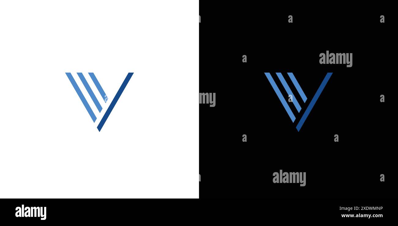 Modernes und anspruchsvolles V-Logo-Design 2 Stock Vektor