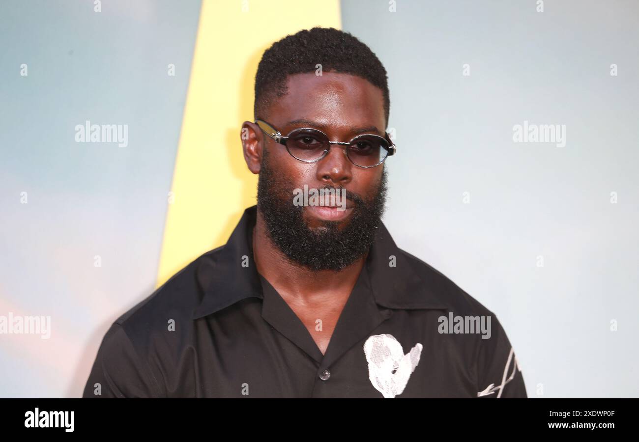 London, Großbritannien. Juni 2024. Ghetts nimmt an der britischen Premiere von „Supacell“ im Odeon Luxe West End in London Teil. Quelle: SOPA Images Limited/Alamy Live News Stockfoto