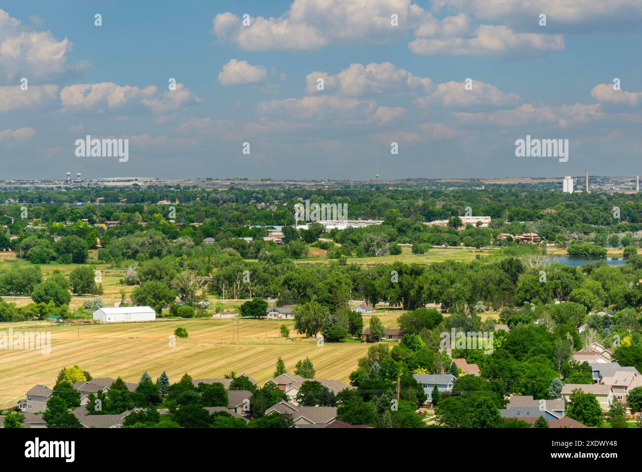 Loveland, Colorado an einem sonnigen Sommertag Stockfoto