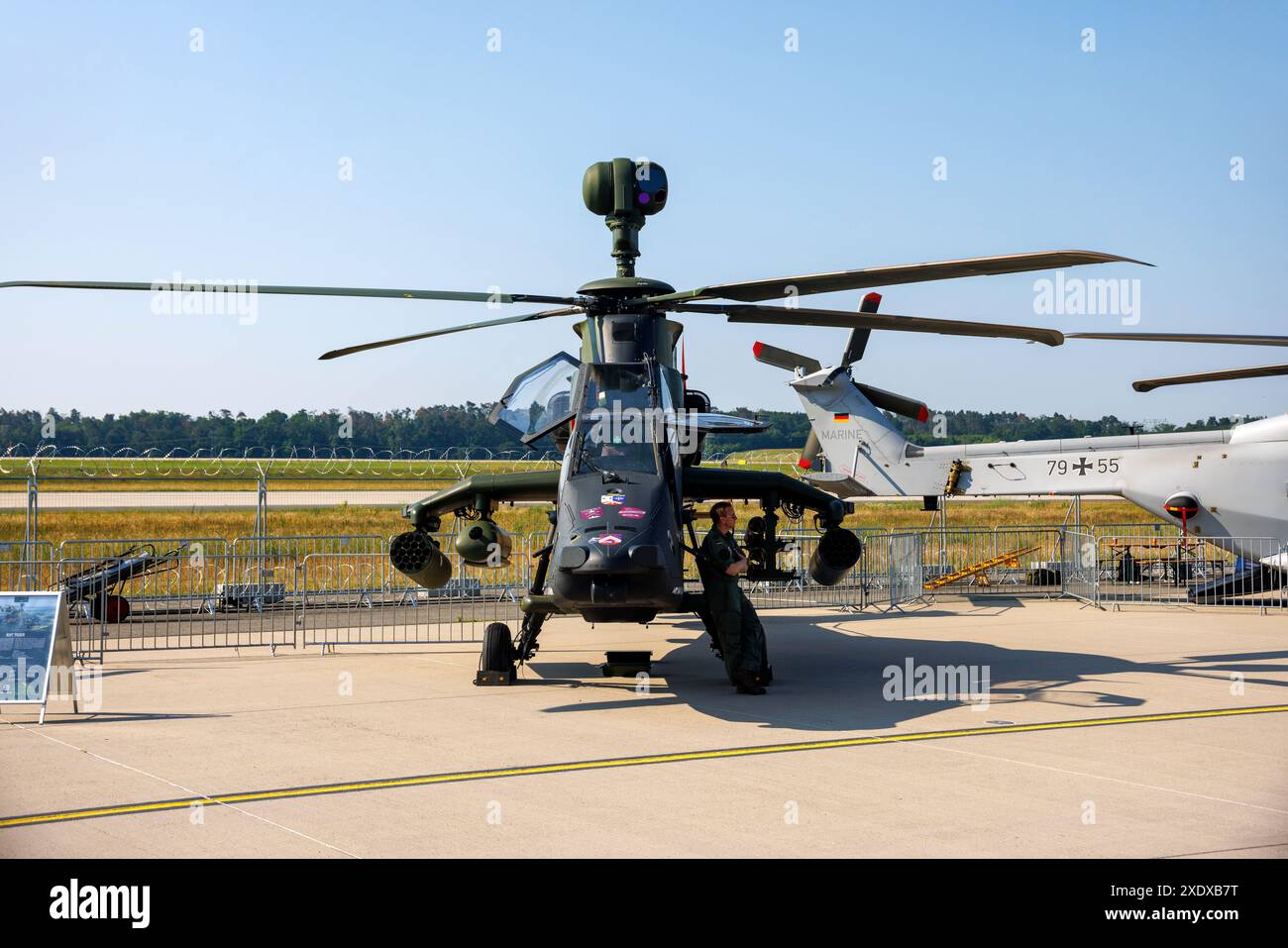 Airbus H665 - Tigerangriffshubschrauber, deutsch-französische Kooperation, Eurocopter. Der Hubschrauber soll 2032 aus der Bundeswehr ausscheiden. A Stockfoto