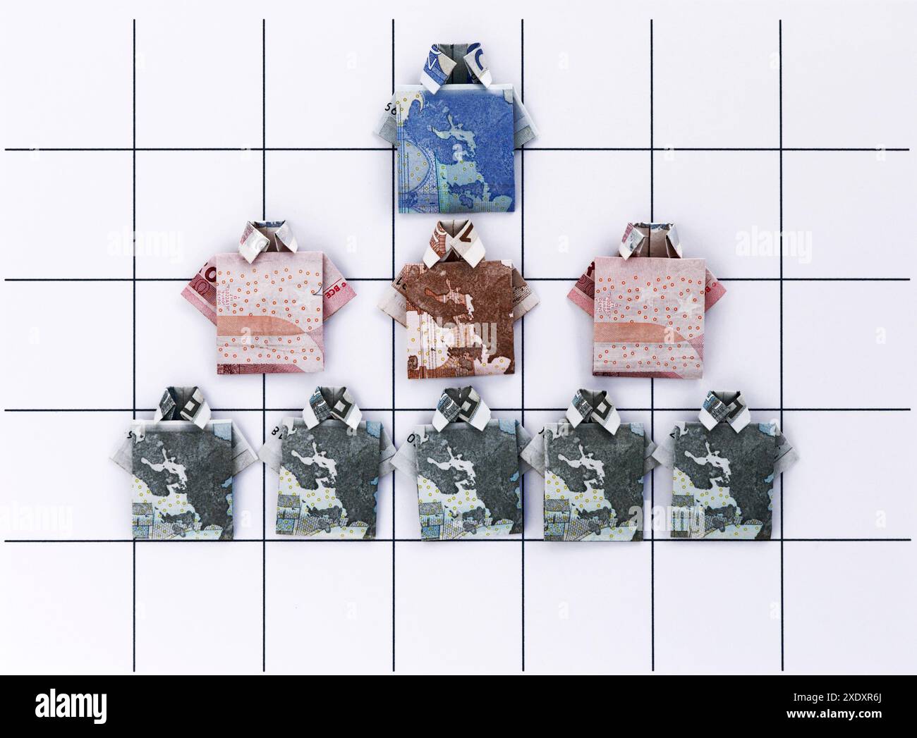 Gefaltete Barscheine des Unternehmens |fest - gefaltete Barscheine| Stockfoto