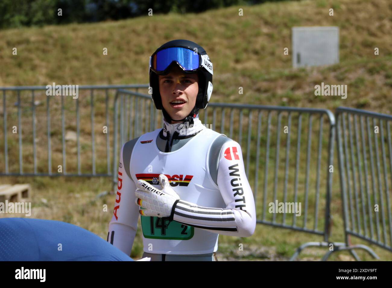 Teamwettbewerb Skisprung DM 2018 Hinterzarten Stockfoto