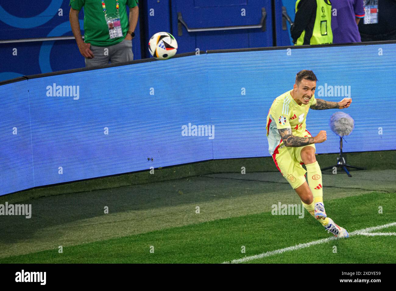 DÜSSELDORF, DEUTSCHLAND - 25. JUNI 2024: Das Fußballspiel der EURO 2024 Albanien gegen Spanien in der Duesseldorf Arena Stockfoto