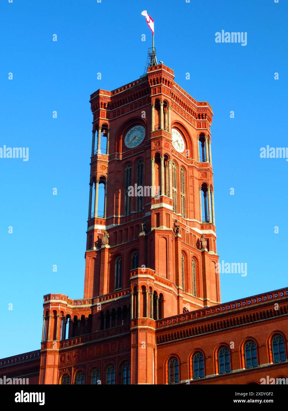 Rotes Rathaus Berlin Stockfoto