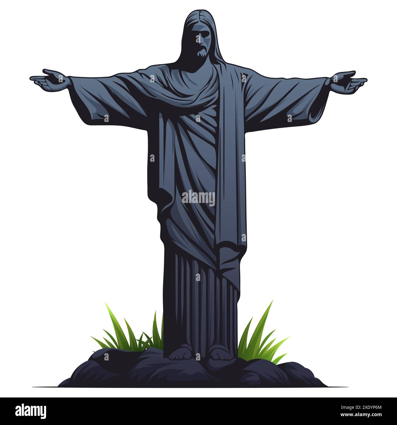 Christus der Erlöser brasiliens Vektor-Illustration Stock Vektor