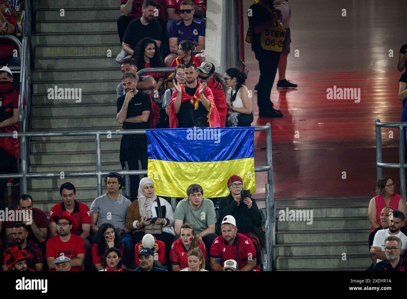 DÜSSELDORF, DEUTSCHLAND - 25. JUNI 2024: Das Fußballspiel der EURO 2024 Albanien gegen Spanien in der Duesseldorf Arena Stockfoto