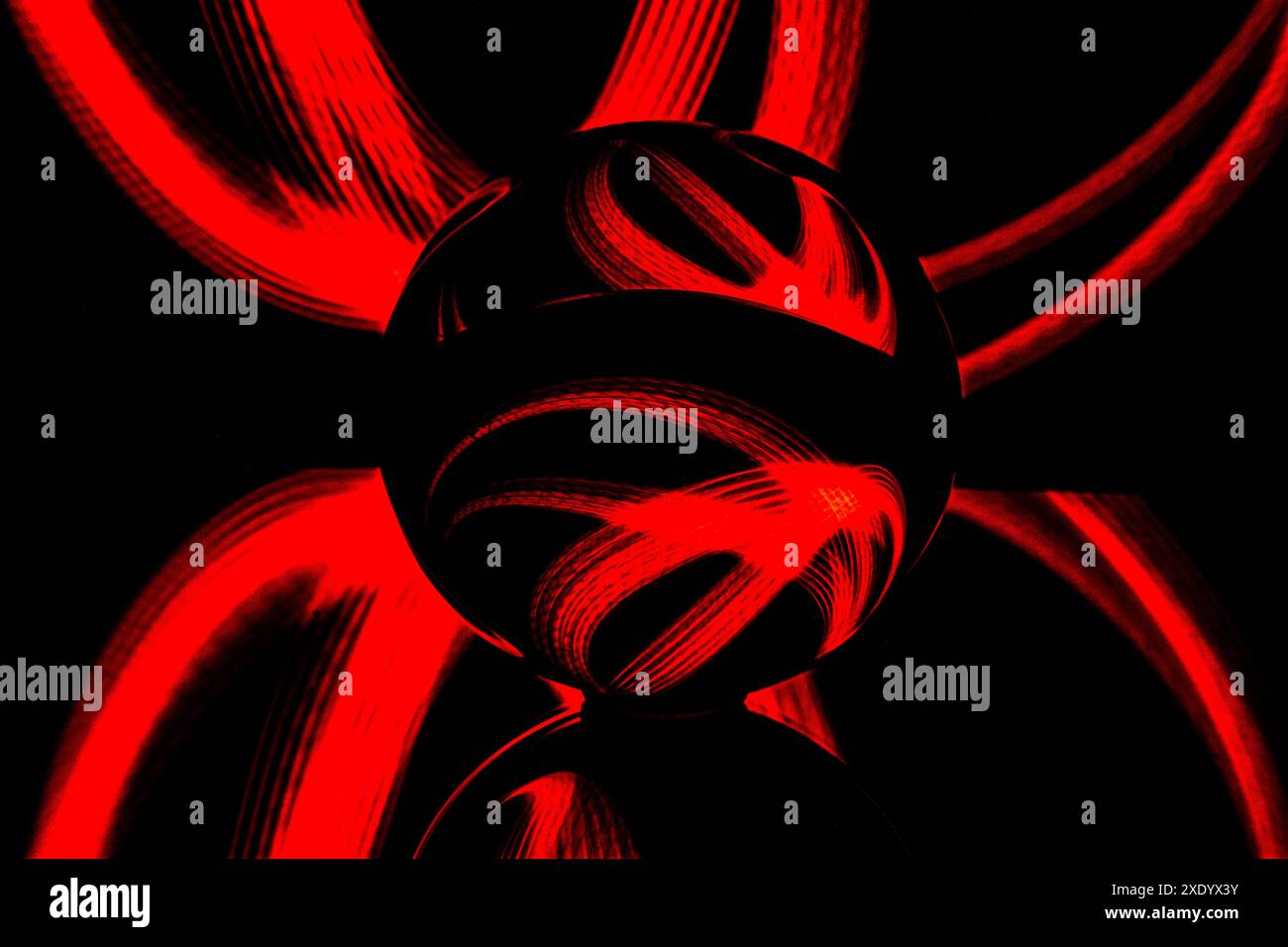 Lichtmalerei mit der Glaskugel 8 Stockfoto