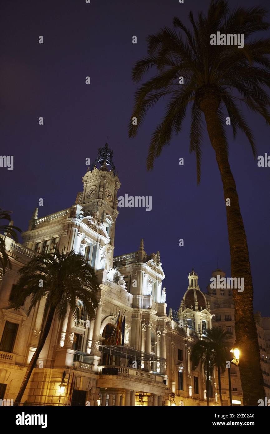 Rathaus, Plaça de L´Ajuntament, Valencia. Comunidad Valenciana, Spanien Stockfoto