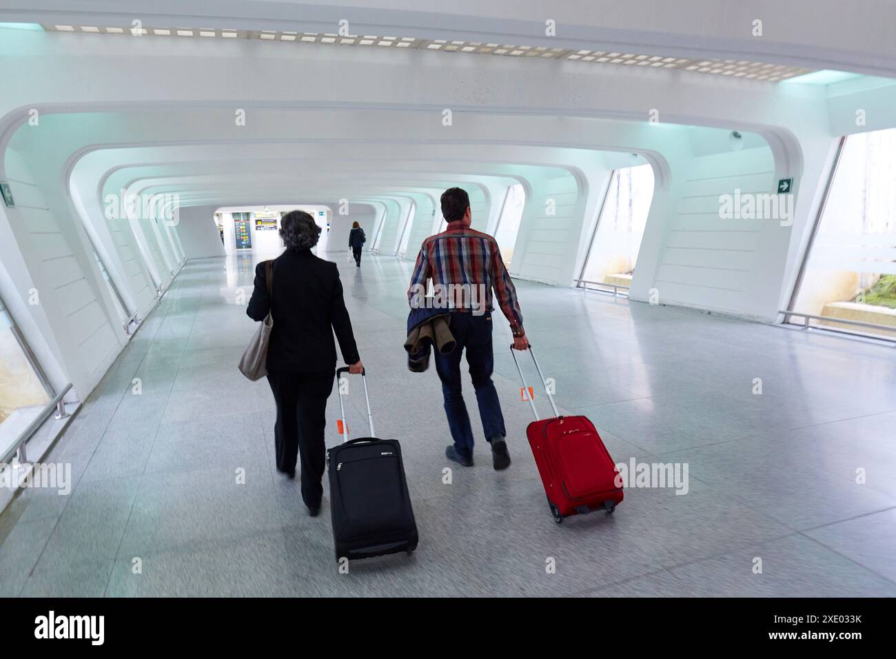 Flughafen Bilbao vom Architekten Santiago Calatrava. Loiu. Bizkaia. Baskisches Land. Spanien. Stockfoto