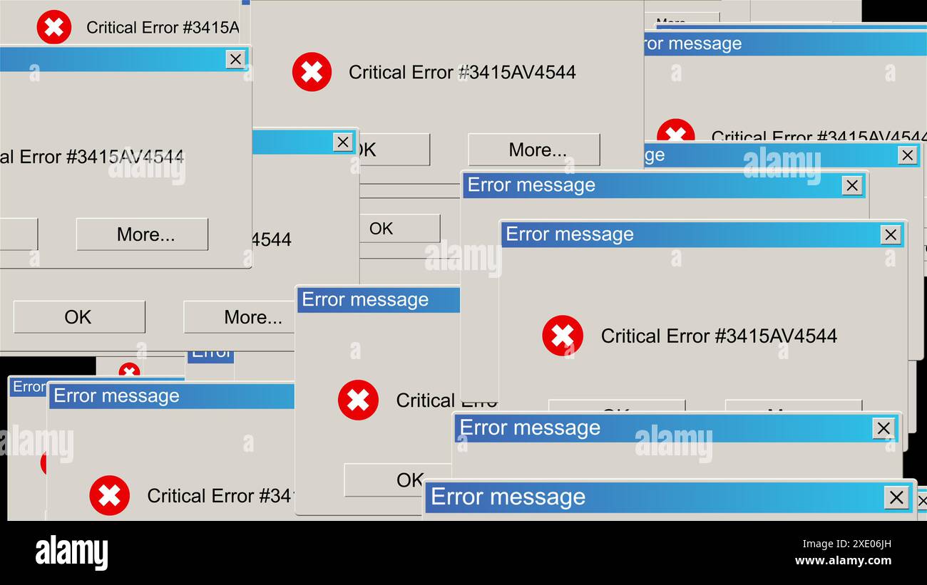 Kritische Fehler Stockfoto