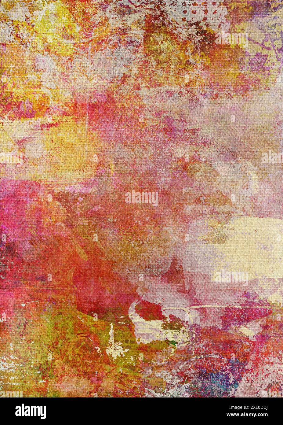 Abstrakte Kunst, Muster, Formen, Farben und Texturen, Leinwand Stockfoto