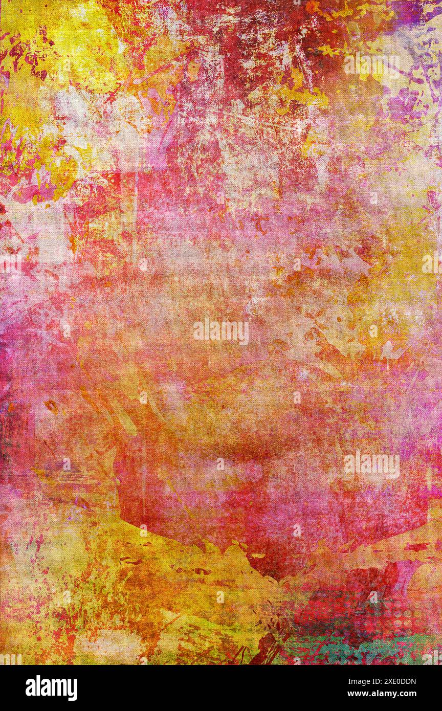 Abstrakte Kunst, Muster, Formen, Farben und Texturen, Leinwand Stockfoto