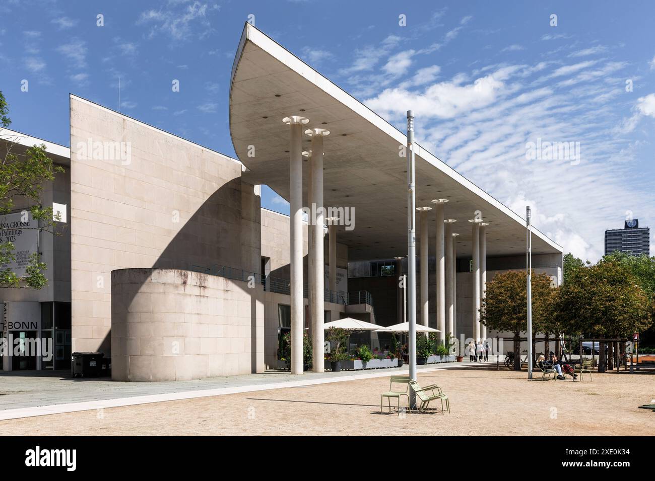 Das Kunstmuseum Bonn des Architekten Axel Schultes, Nordrhein-Westfalen. Kunstmuseum Bonn, Museumsmeile, Architekt Axel Schultes, Nordrhein-We Stockfoto