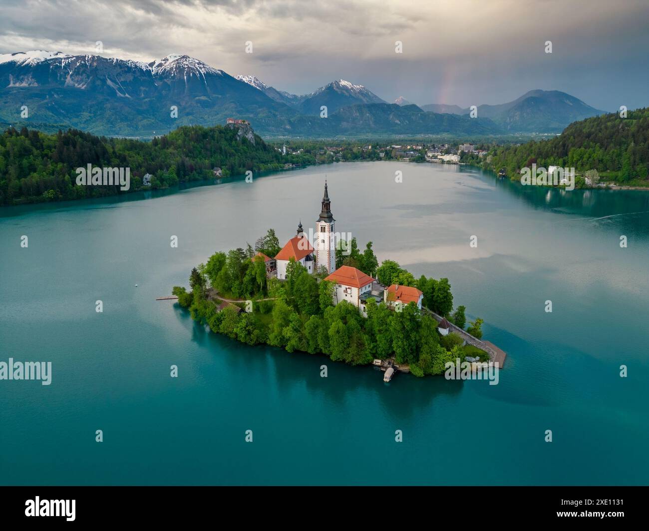 Bleder See mit Kirche auf einer kleinen Insel Stockfoto