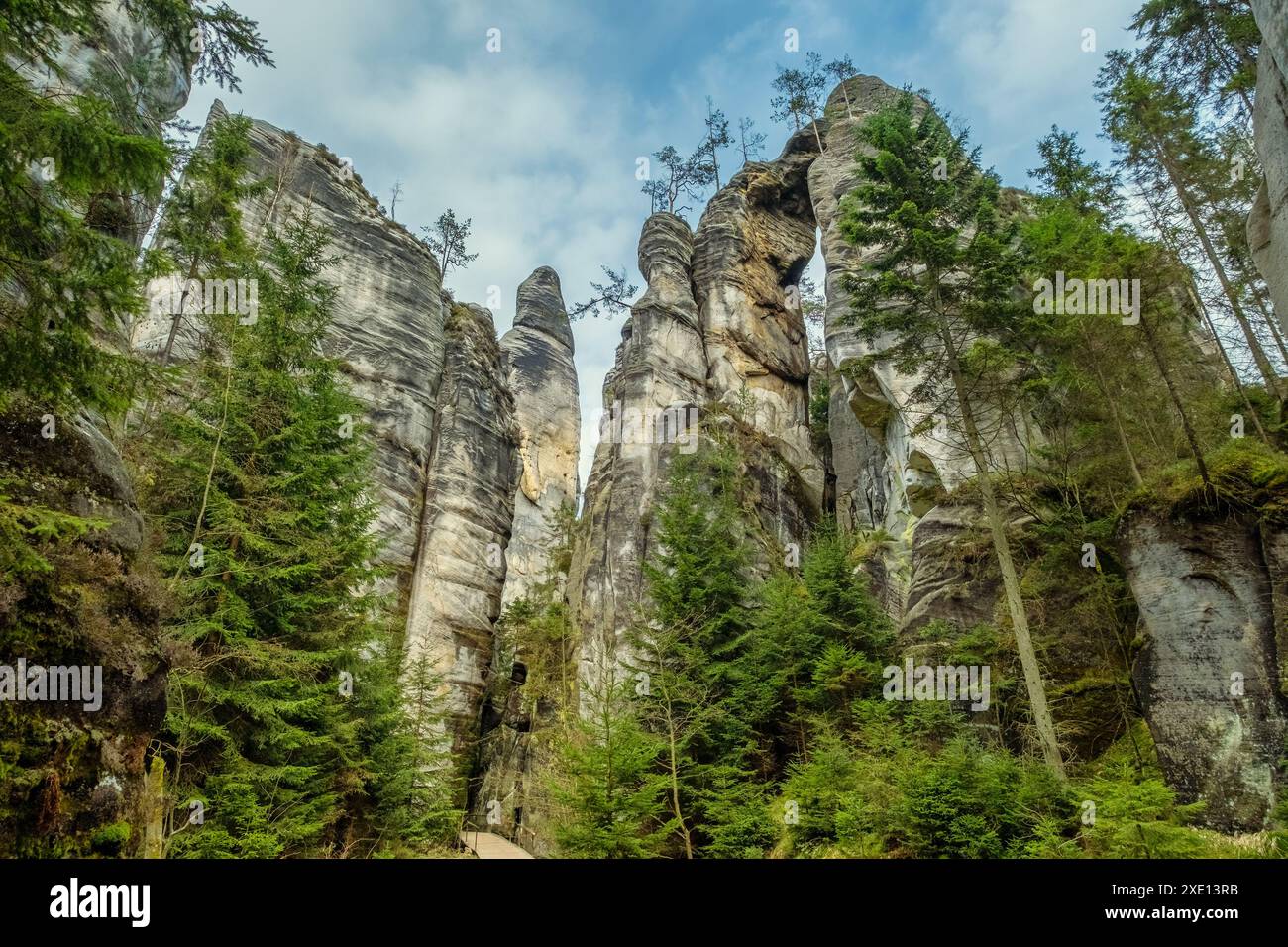 Adrspach-Teplice Bergpark Stockfoto