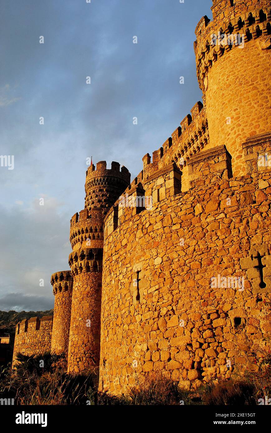 Burg Manzanares el Real, Madrid, Spanien Stockfoto