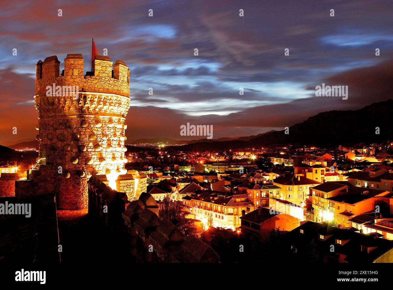 Burg Manzanares el Real, Madrid, Spanien Stockfoto