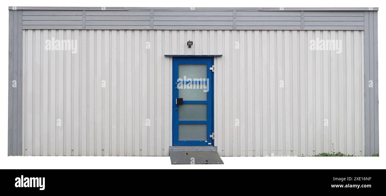 Standardmodule aus Metall und Holz werden für den Bau von Krankenhäusern verwendet Stockfoto