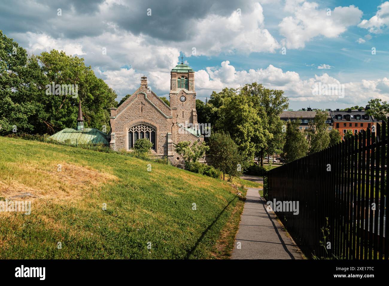 Stefanskyrkan oder St. Stephans Church ist ein Kirchengebäude in der Pfarrei Saint John, das Teil des Kathedralvertrags in der Diözese Stockholm ist Stockfoto