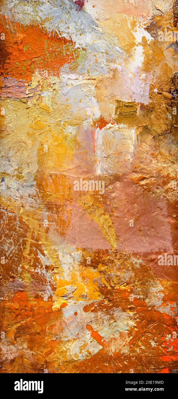 Abstrakte Kunst, Muster, Formen, Farben und Texturen, Leinwand Stockfoto