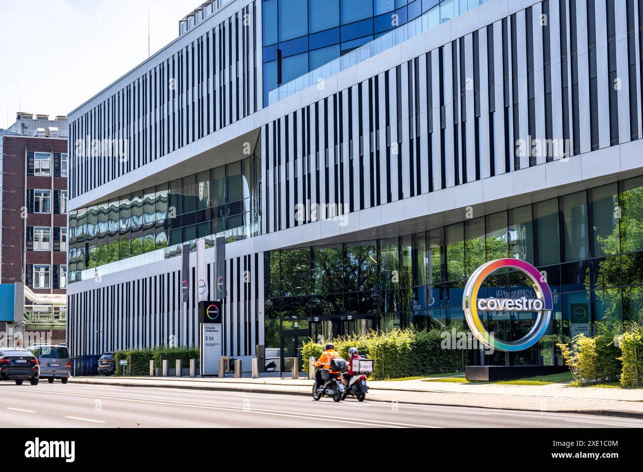 Unternehmenszentrale der Covestro AG in Leverkusen, am Chempark, NRW, Deutschland Covestro *** Unternehmenszentrale der Covestro AG in Leverkusen, im Chempark, NRW, Deutschland Covestro Stockfoto
