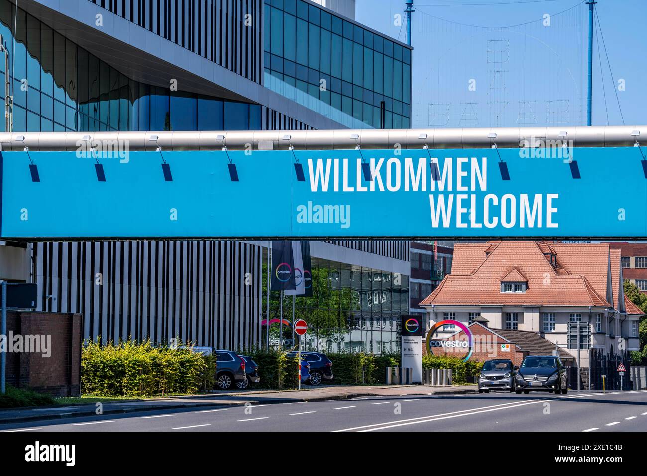 Unternehmenszentrale der Covestro AG in Leverkusen, am Chempark, NRW, Deutschland Covestro *** Unternehmenszentrale der Covestro AG in Leverkusen, im Chempark, NRW, Deutschland Covestro Stockfoto