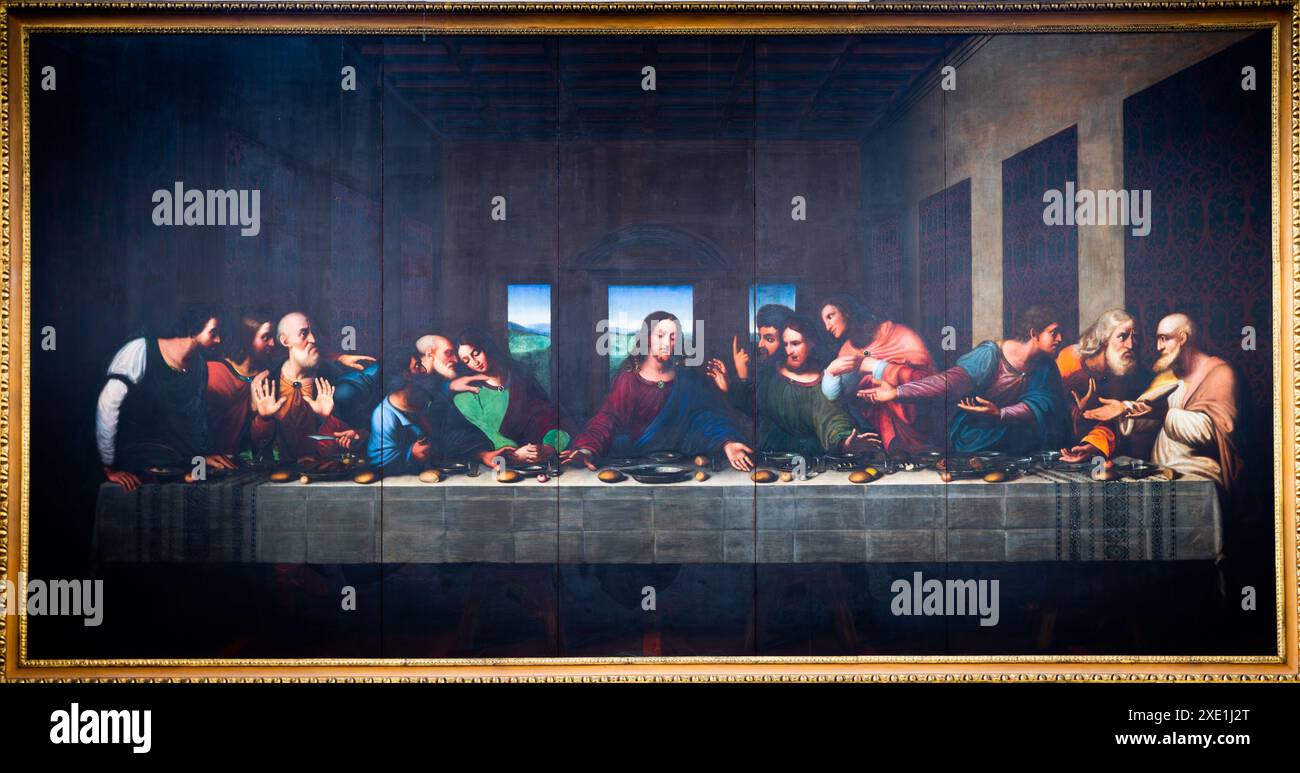 Das Gemälde des Letzten Abendmahls im Duomo von Turin nach Leonardo da Vinci Stockfoto