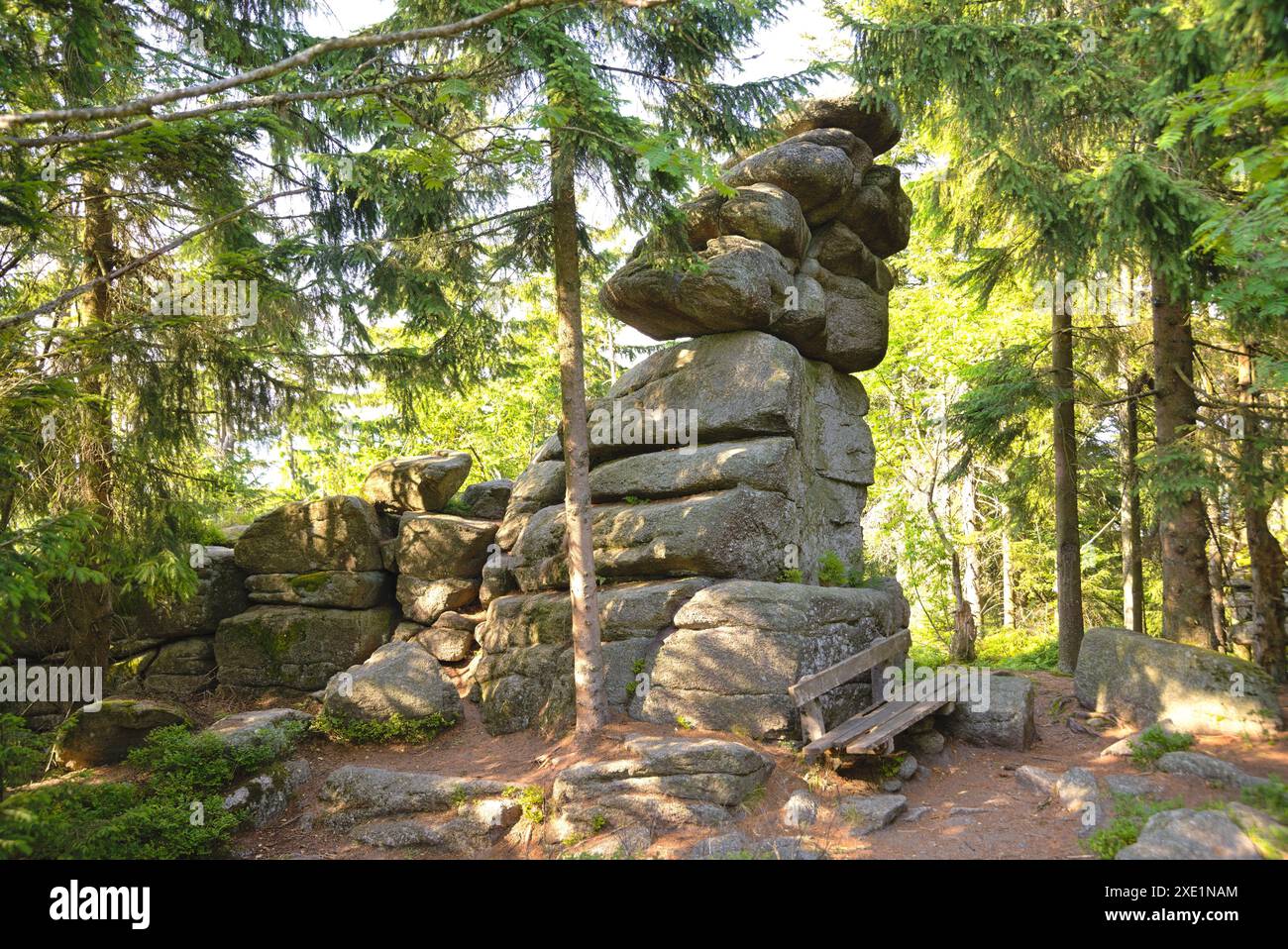 Felsen am BÃ¤renstein - sehenswertes und Wanderziel, österreich Stockfoto
