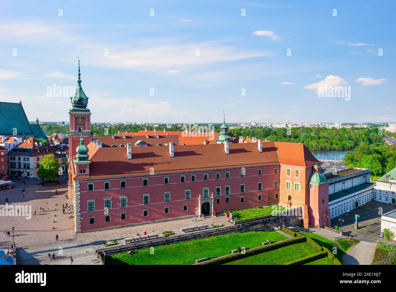 Königliches Schloss von oben Stockfoto