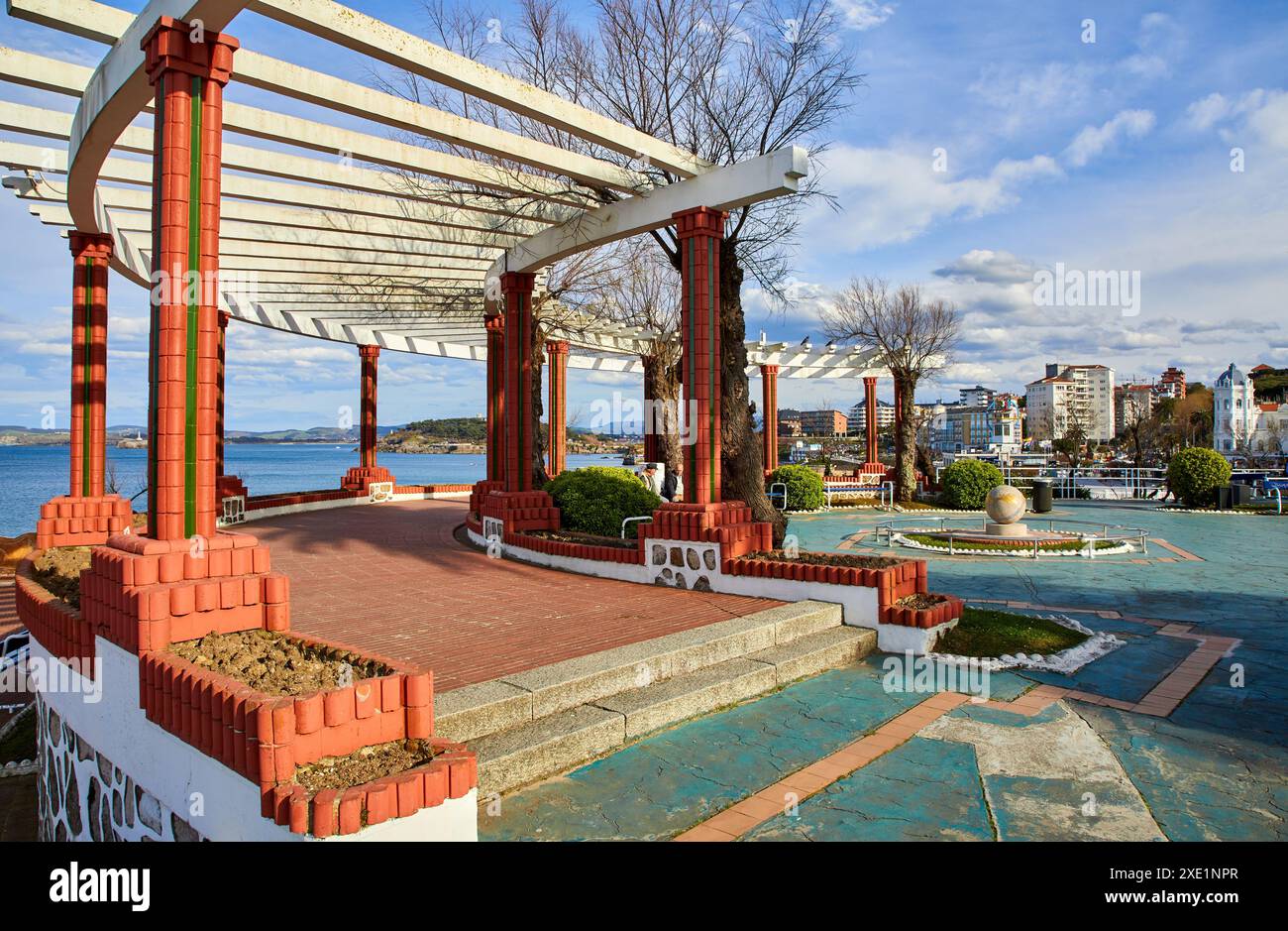 Jardines de Piquio, Playa El Sardinero Strand, Santander, Kantabrien, Spanien, Europa Stockfoto