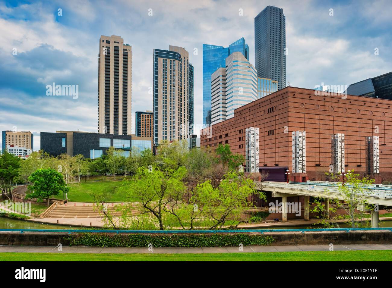 Sesquicentennial Park im Zentrum von Houston, Texas, USA. Stockfoto