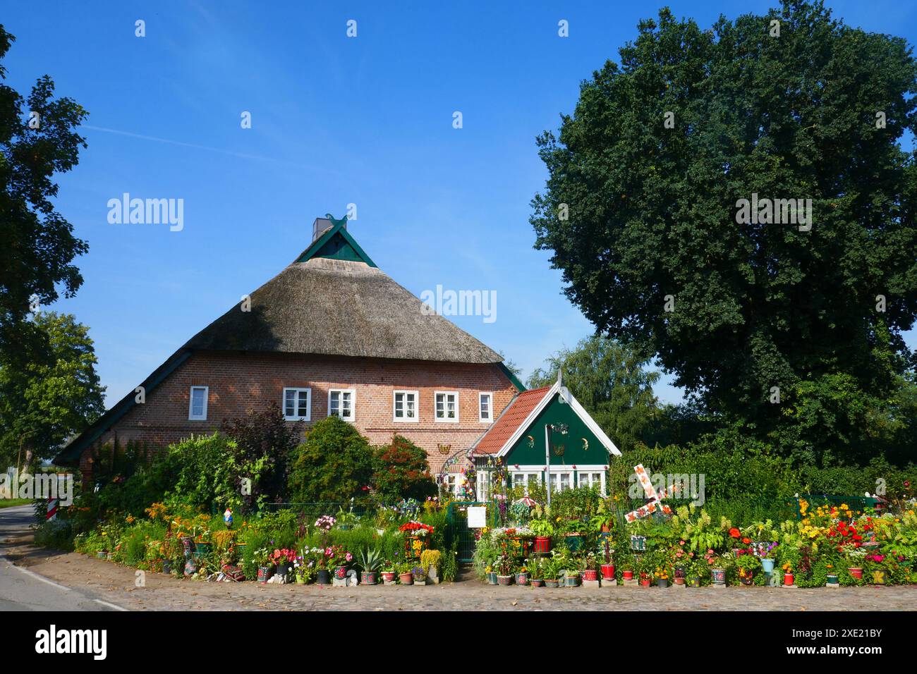 Traditioneller Bauernhof in Norddeutschland Stockfoto