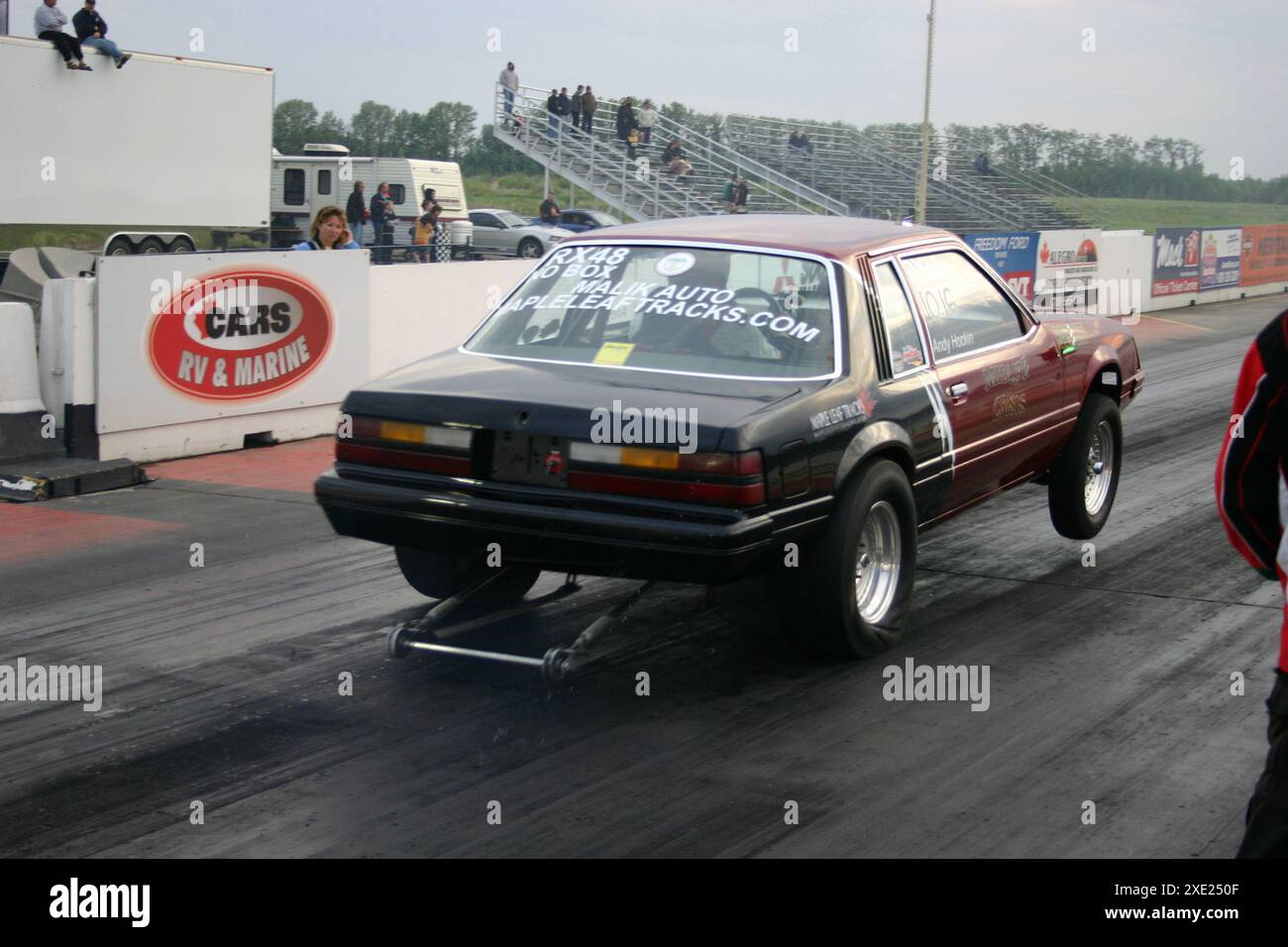 Drag Racing auf dem Edmonton International Raceway Stockfoto
