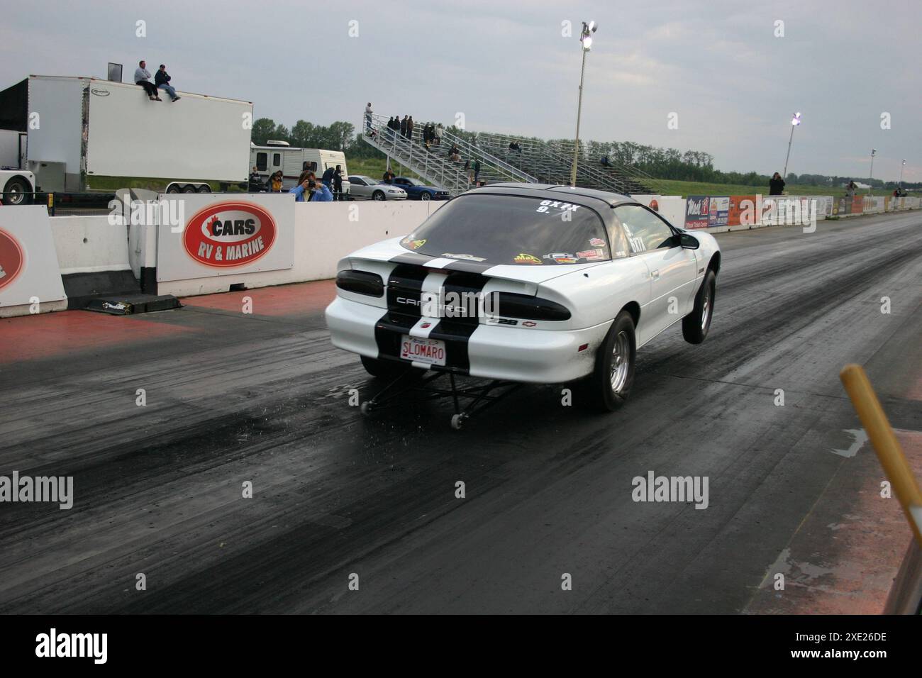 Drag Racing auf dem Edmonton International Raceway Stockfoto