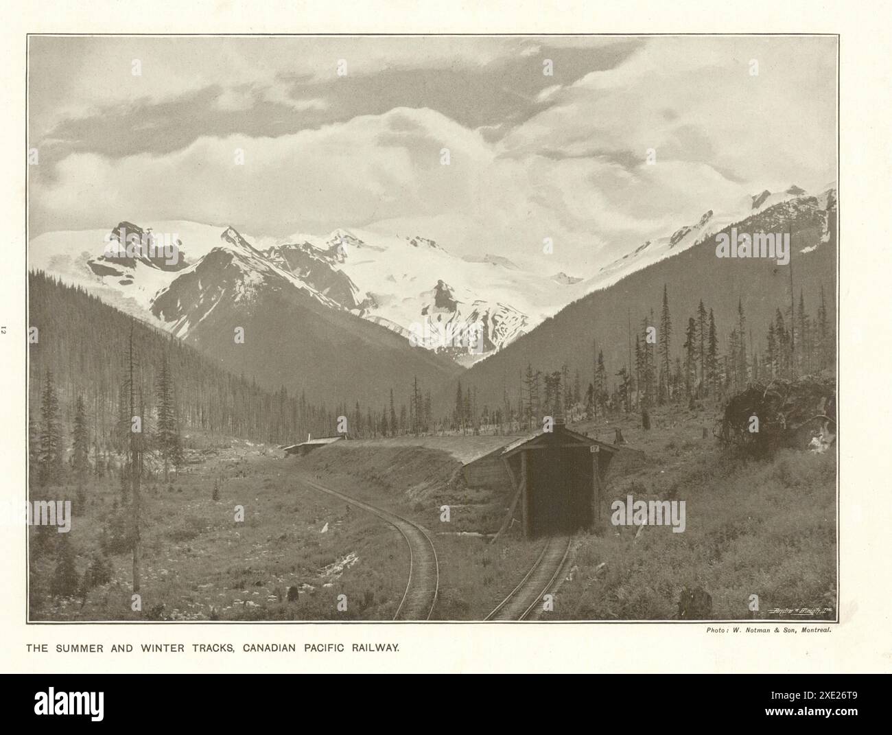 Die Sommer- und Winterstrecken, Canadian Pacific Railway. Kanada. 1910 Stockfoto