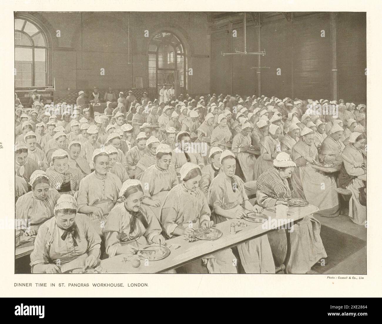 Abendessen im St. Pancras Workhouse, London. 1910 Stockfoto