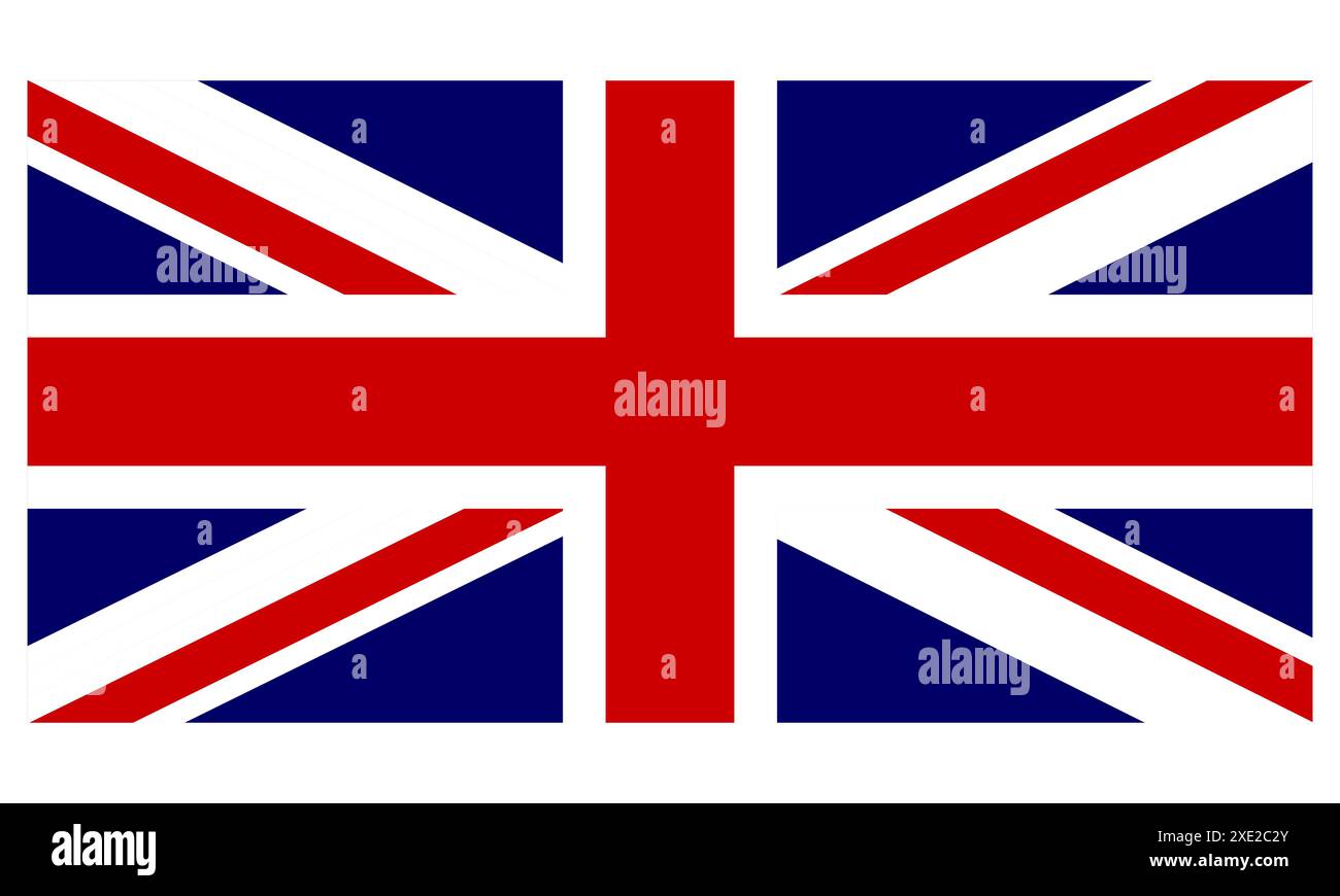 Union Jack Flag, Union Flag, Flagge des Vereinigten Königreichs Stock Vektor