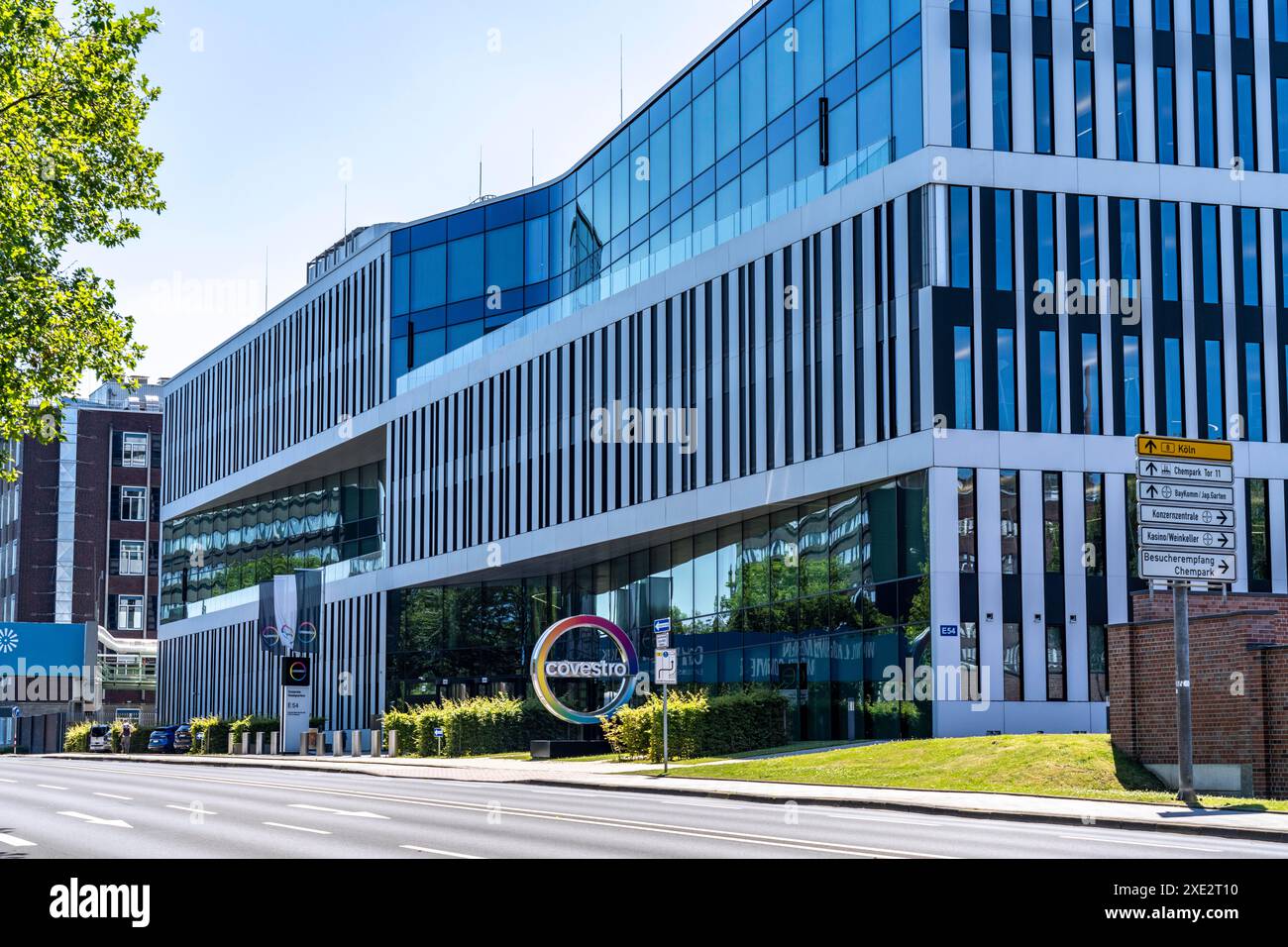 Hauptsitz der Covestro AG in Leverkusen, Chempark, NRW Stockfoto